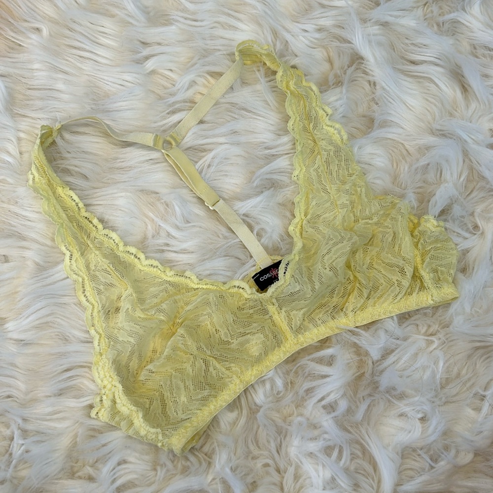 Cosabella Adjustable Strap Racerback Bralette Yellow Size Small